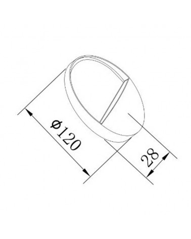 LED outdoor wall light 12cm diameter aluminum black finish 3W 4000K IP65