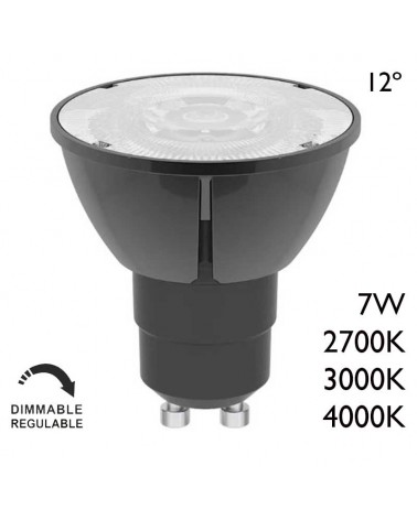 Dicroica LED 7W GU10 RG 12º Regulable