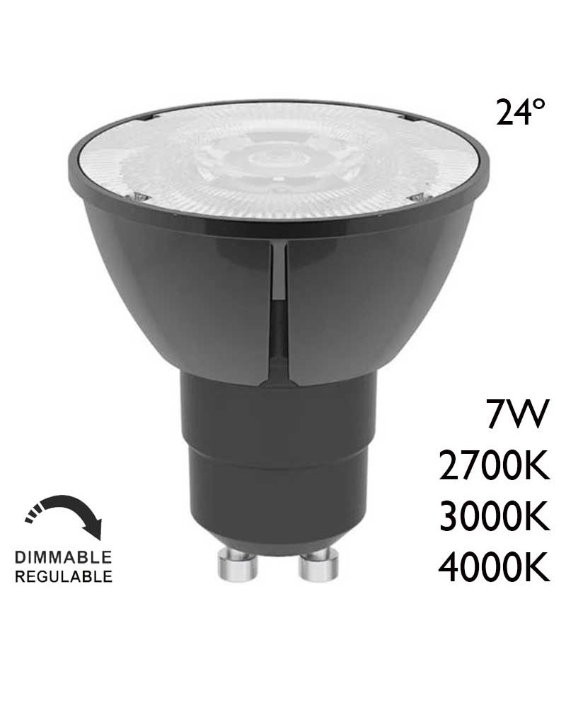 Dicroica LED 7W GU10 RG 24º Regulable