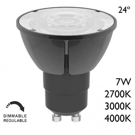 Dicroica LED 7W GU10 RG 24º Regulable