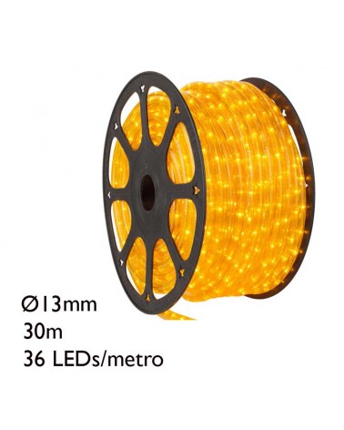 Bobina 30m hilo LED, 36 leds x metro 1080 leds IP54 baja tensión 24V