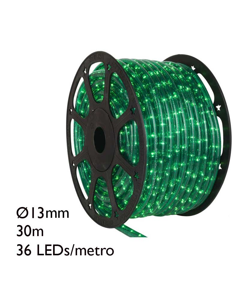 Bobina 30m hilo LED, 36 leds x metro 1080 leds IP54 baja tensión 24V