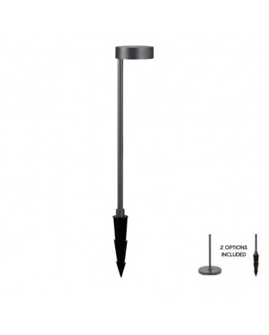 Outdoor beacon with spike 80cm LED 12W aluminum 3000K IP54