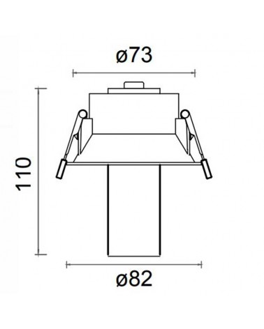 Downlight empotrable redondo 11cm de largo de aluminio LED 7W 3000K varios acabados