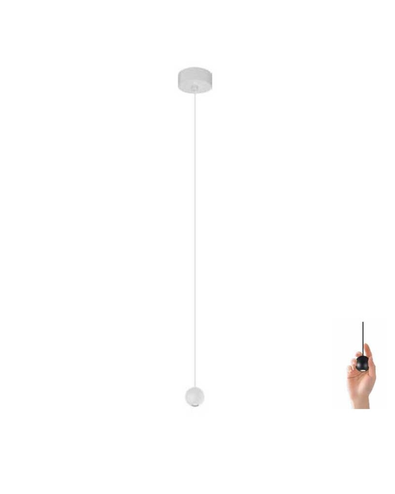 Lámpara colgante 5cm de diámetro 5W LED aluminio 3000K