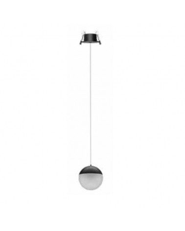 Pendant lamp 9cm diameter recessed 10W LED aluminum 3000K