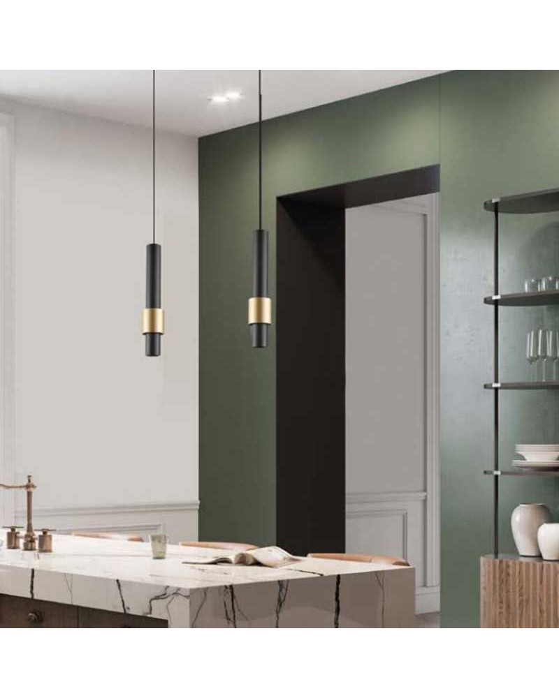 Pendant lamp 5.8cm diameter 7W LED aluminum 3000K