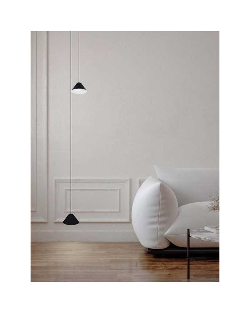 Lámpara colgante 12cm de diámetro 5W LED aluminio 3000K