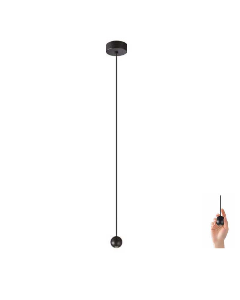 Lámpara colgante 5cm de diámetro 5W LED aluminio 3000K