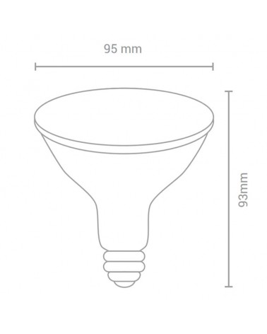 Bombilla 95mm PAR30 LED 13W E27 38º 5000K 1100Lm