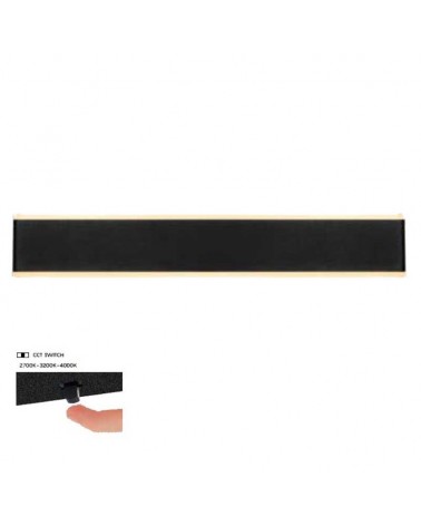 Aplique de pared 50,5cm LED 24W de aluminio CCT SWITCH 2700K/3200K/4000K