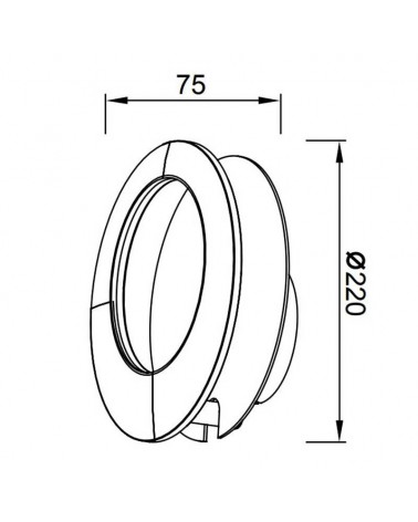 Aplique de pared 22cm LED 10W de aluminio 3000K
