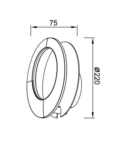 Aplique de pared 26cm LED 15W de aluminio 3000K