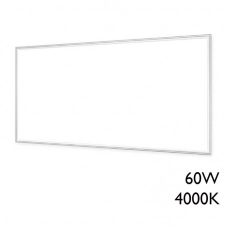 Panel LED de empotrable rectangular de aluminio acabado blanco 60W 120x60cm 4000K