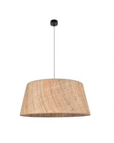 Circular ceiling lamp with 78cm natural fiber lampshade E27