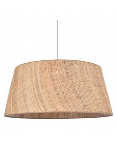 Circular ceiling lamp with 78cm natural fiber lampshade E27
