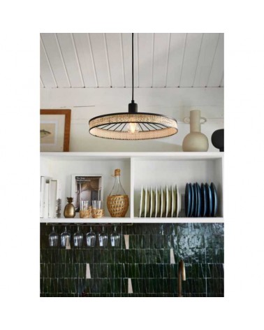 Ceiling lamp 40cm wire and cane E27