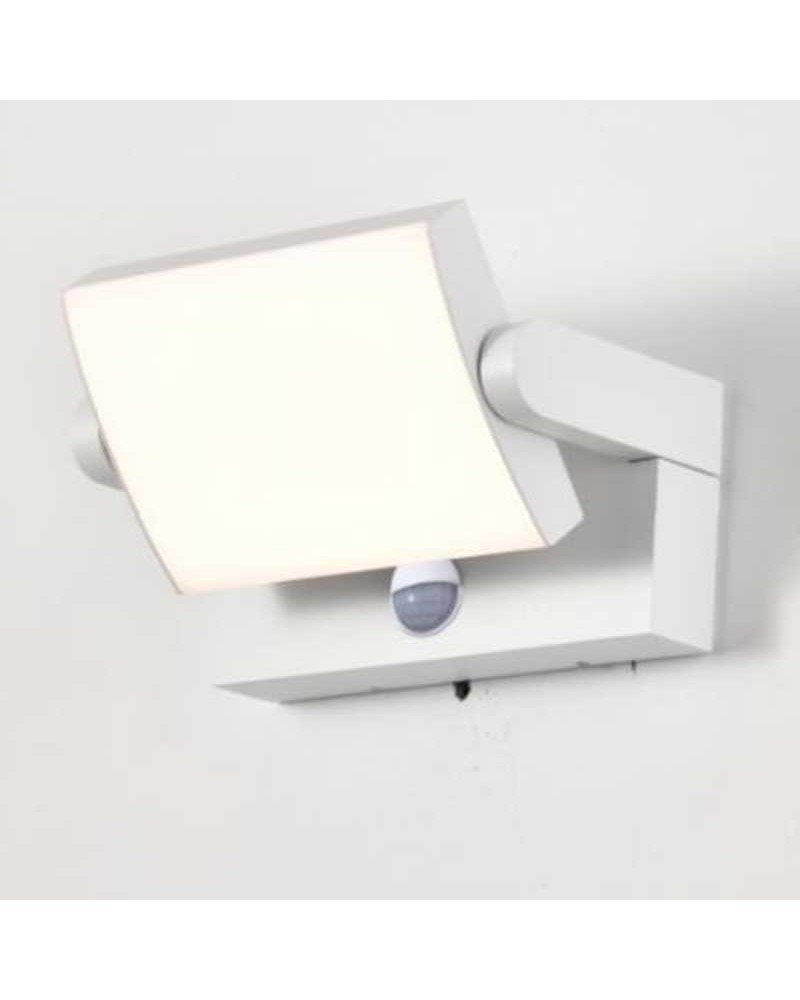 Aplique pared de exterior 21,2cm LED de aluminio 20W 3000K IP54 con sensor de movimiento