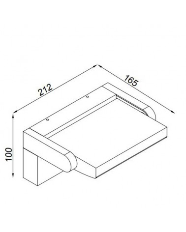 Aplique pared de exterior 21,2cm LED de aluminio 20W 3000K IP54