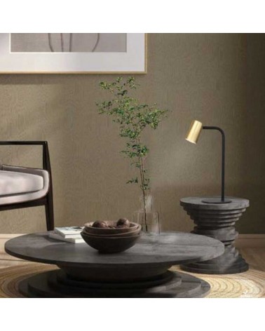 Table lamp 53.5cm aluminum with black and gold finish GU10 rotating head