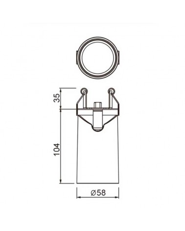 Foco empotrable de techo 13,2cm de aluminio acabados blanco o negro GU10