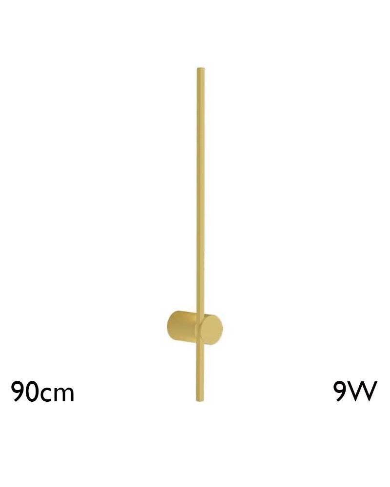 Wall light LED 90cm high in gold finish aluminum 9W 3000K