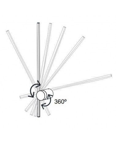 Wall light LED 60cm high in gold finish aluminum 7W 3000K