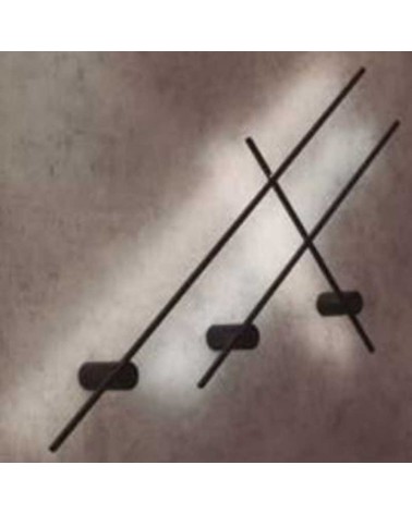 Aplique LED de pared de 125cm de alto de aluminio acabado oro 12W 3000K