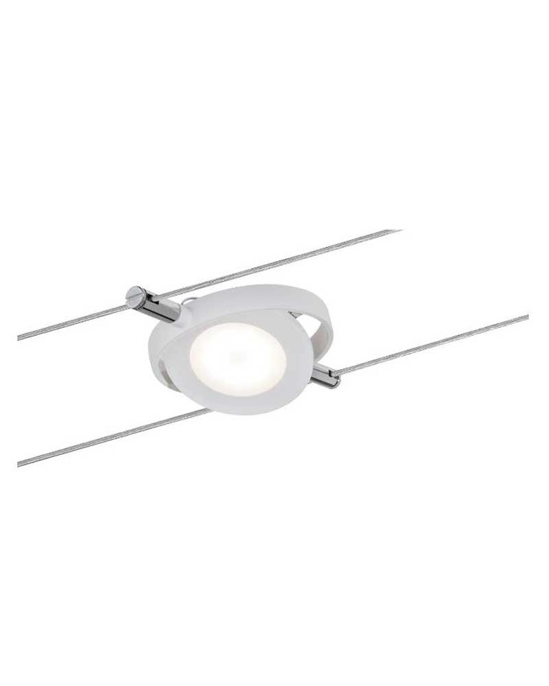 Spotlight for lighting cable LED round white frame 4W 2700K