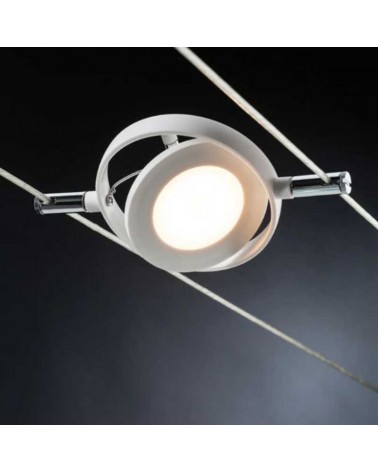 Spotlight for lighting cable LED round white frame 4W 2700K
