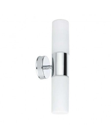 Aplique baño 33cm metal y vidrio cromo y opal 2xE14 IP44