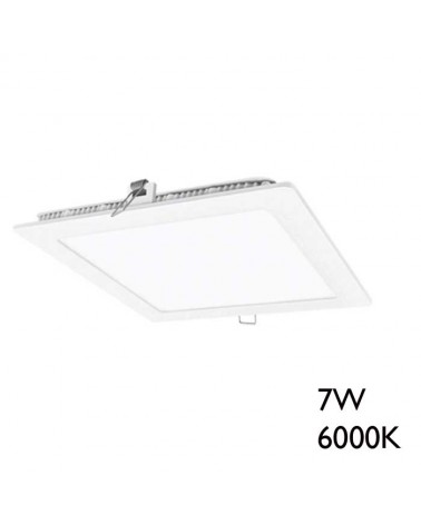 Downlight cuadrado LED 7W 12cms blanco 6000ºK