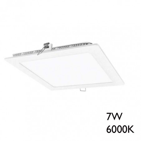 Square LED Downlight 7W 12cms white 6000ºK