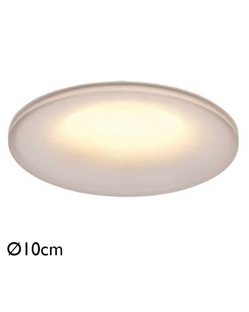 Downlight empotrable 10cm blanco marco redondo GU10