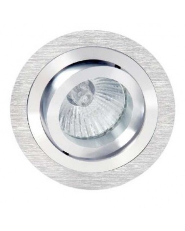 Recessed ring 9.2cm round satin nickel aluminum or polished aluminum GU10