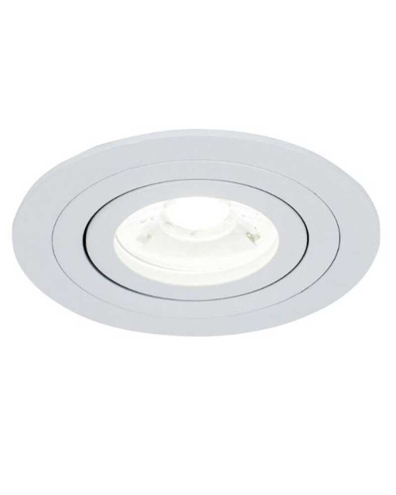 Recessed ring 9.2cm round white or black aluminum GU10