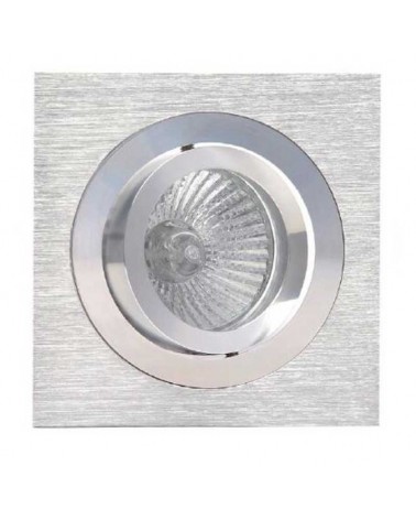 Recessed ring 9.2cm square satin nickel aluminum or polished aluminum GU10