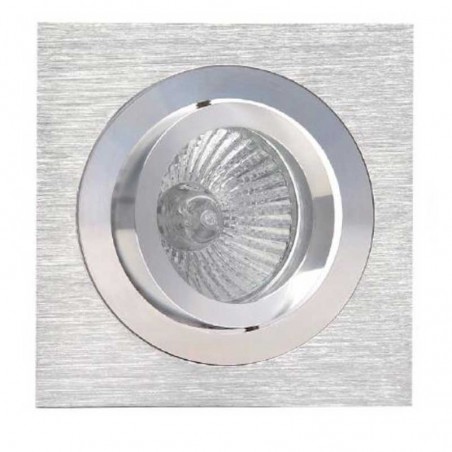 Recessed ring 9.2cm square satin nickel aluminum or polished aluminum GU10