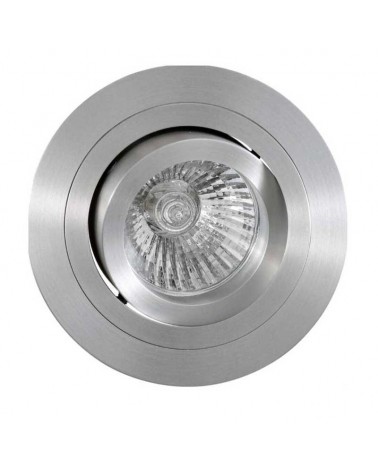 Recessed ring 9.2cm round satin nickel aluminum or polished aluminum GU10