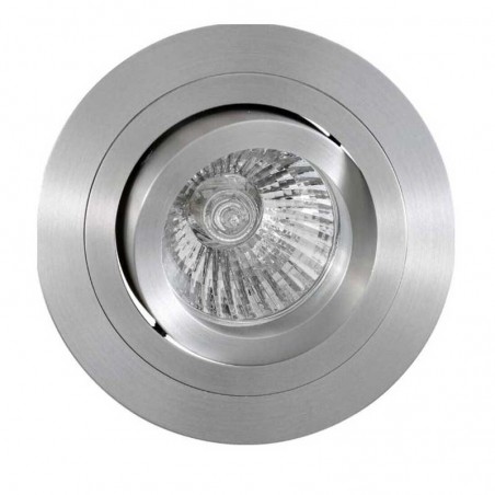Recessed ring 9.2cm round satin nickel aluminum or polished aluminum GU10