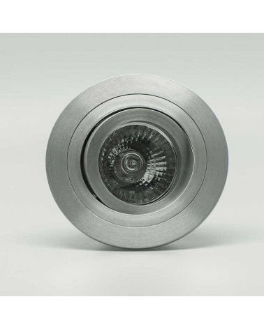 Recessed ring 9.2cm round satin nickel aluminum or polished aluminum GU10