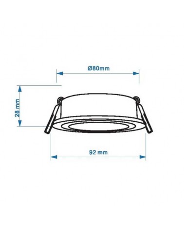 Aro empotrable 9,2cm redondo aluminio blanco o negro GU10