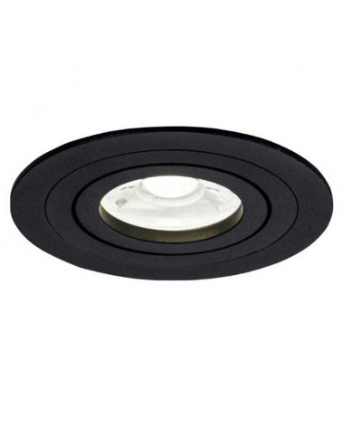 Recessed ring 9.2cm round white or black aluminum GU10