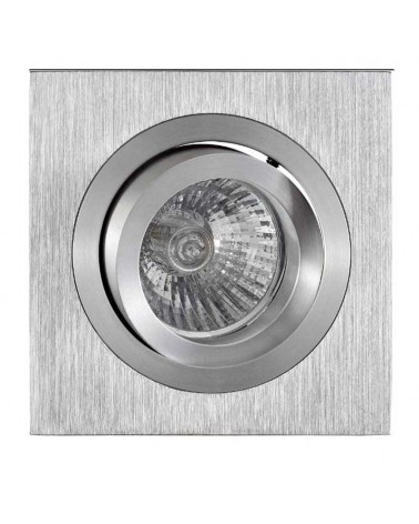 Recessed ring 9.2cm square satin nickel aluminum or polished aluminum GU10