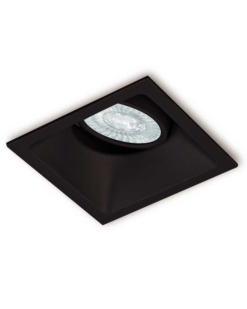 Recessed ring 9.2cm square different finishes GU10