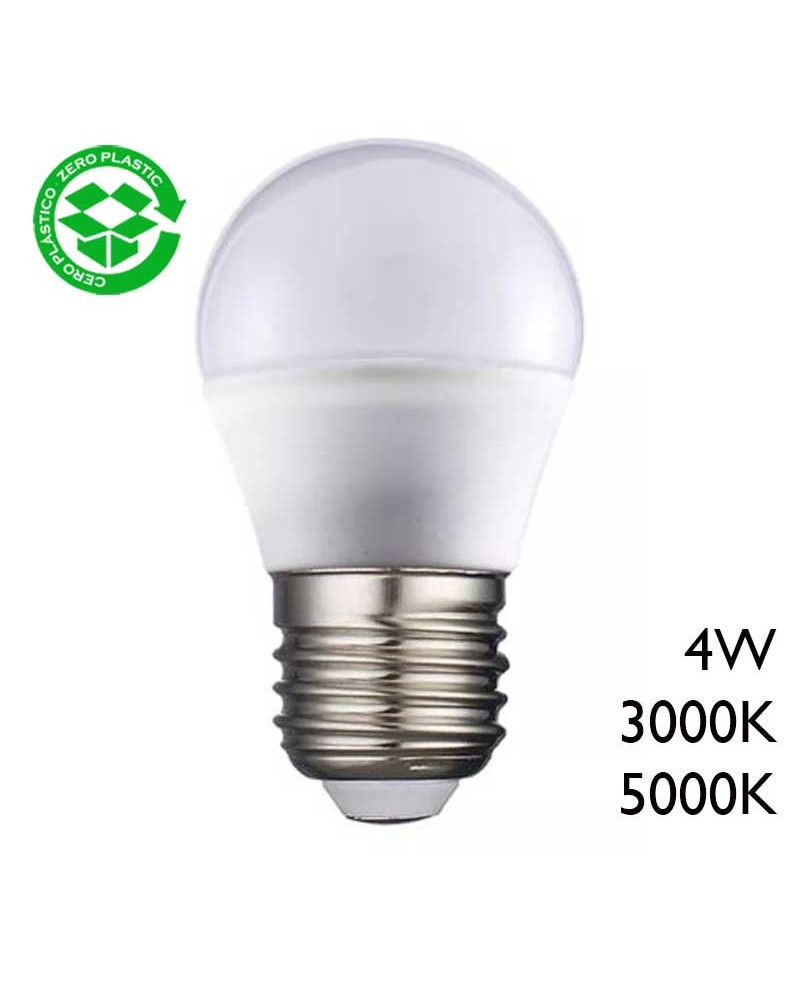 Bombilla esférica LED 4W E27 260Lm