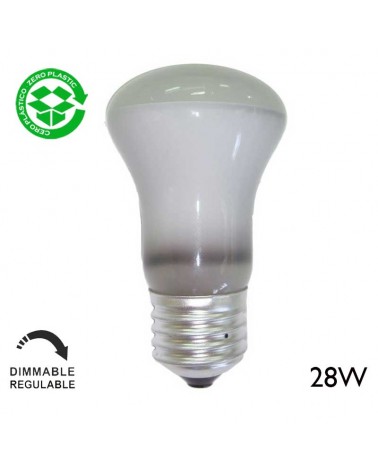Dimmable low consumption ECO 50mm 28W E27 R50 reflector halogen bulb