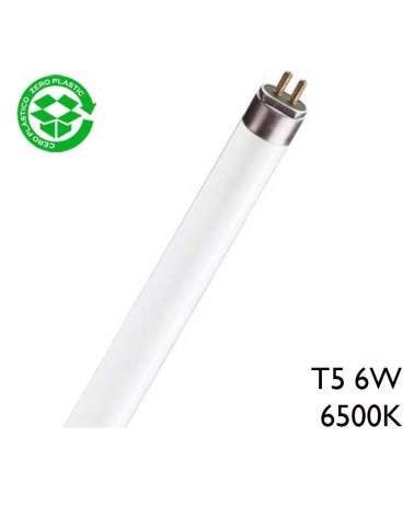 Tubo fluorescente Trifósforo de 6W T5 Luz blanca día 6500K F6T5/865