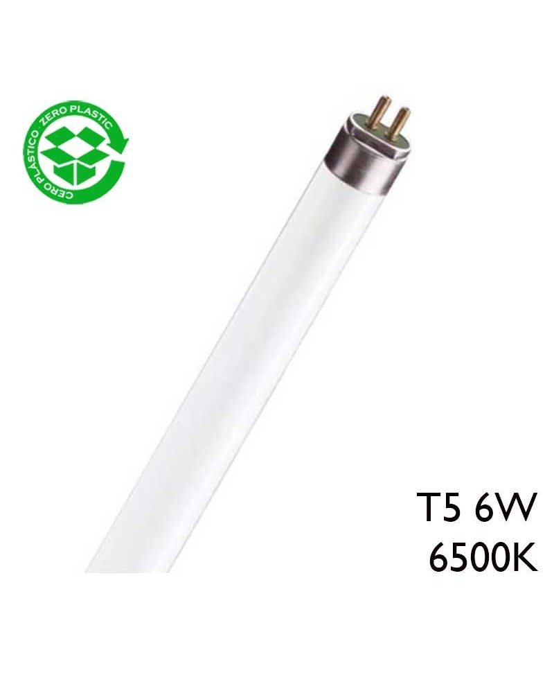 Tubo fluorescente Trifósforo de 6W T5 Luz blanca día 6500K F6T5/865