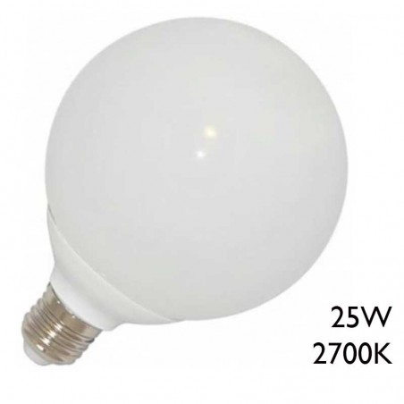 Bajo consumo de globo 25W E27 luz cálida 2700K diámetro 120mm